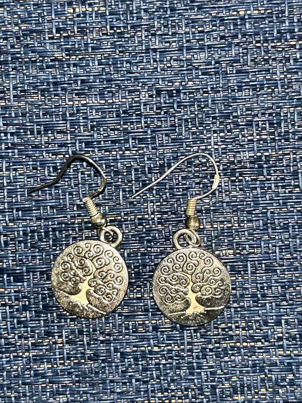 Silver Tree of Life Drop Earrings